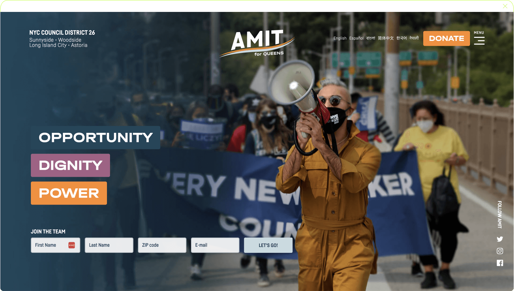 Amit's website screenshot