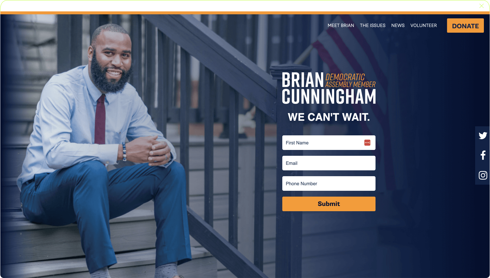 Brian's website screenshot